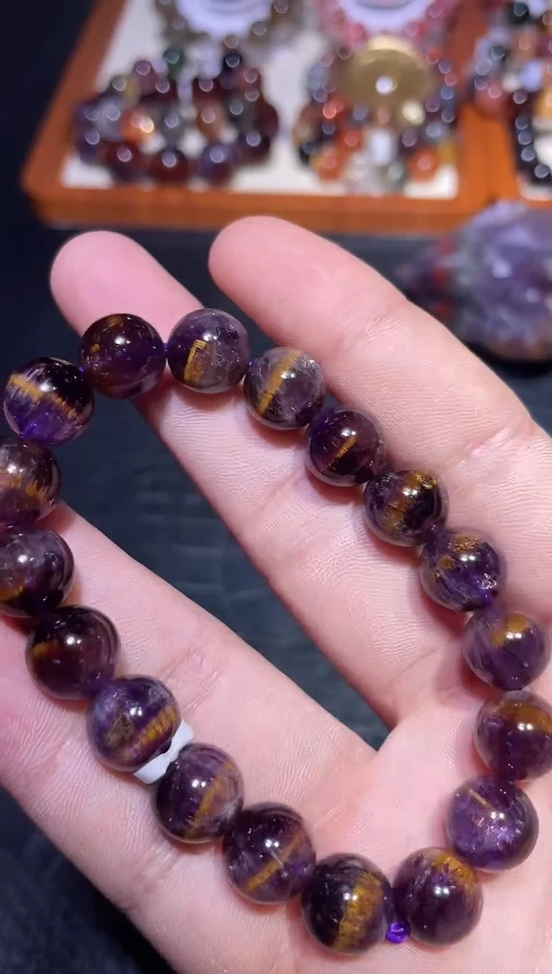 未镶嵌手链水晶紫钛单圈A11（多样性发其一）