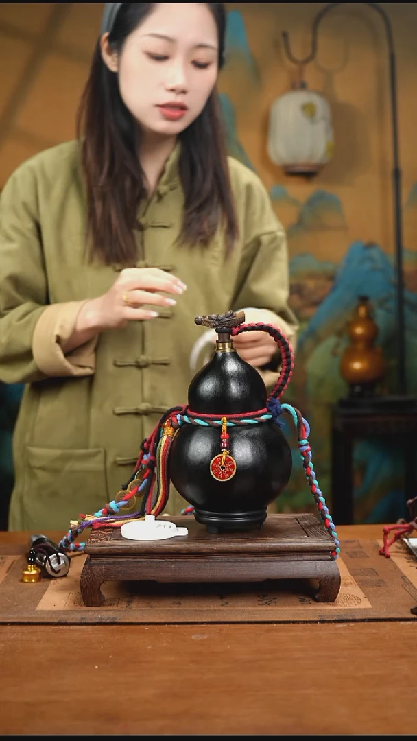 YM088精品藏绳款天然酒葫芦（一物一拍）