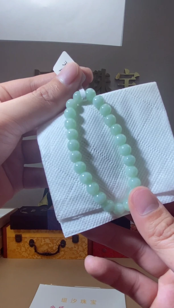 【闪购商品】翡翠颈饰合金天然A货翡翠珠珠手串