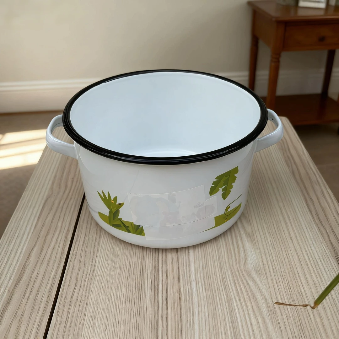 N家 捡漏珐琅搪瓷加厚迷你动物小汤锅电磁炉燃气用无盖