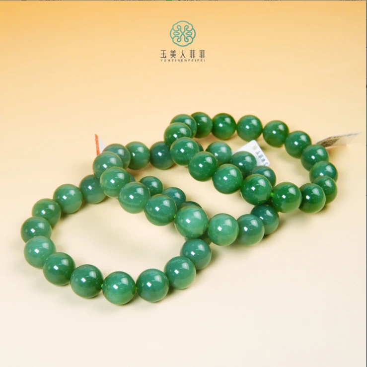 石惑珠宝·和田玉单圈手串13mm*多样性发一