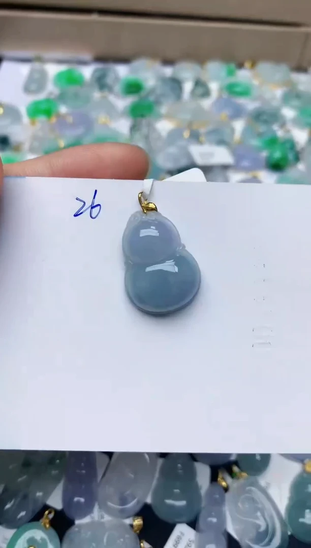 【闪购商品】翡翠颈饰18K金镶嵌天然翡翠A货   26