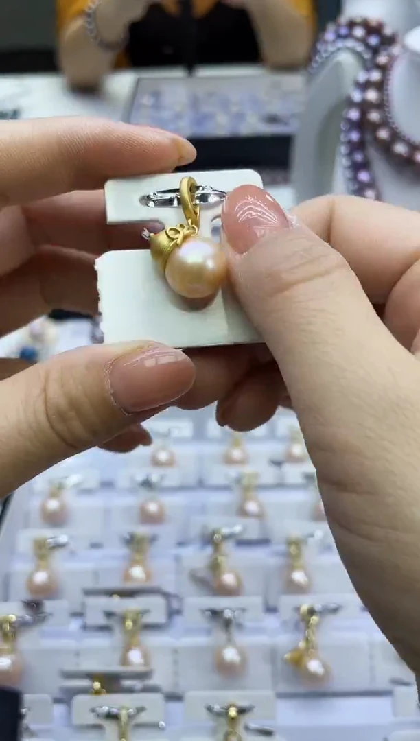 未镶嵌吊坠淡水珍珠中国红吊坠