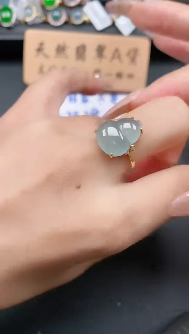 银S925镶嵌戒指翡翠111