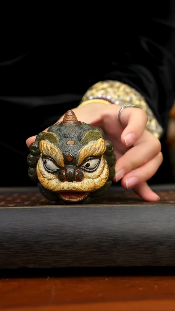 【闪购商品】紫砂茶壶柴烧绿狮子头杯