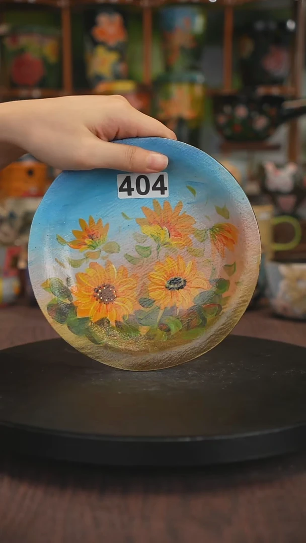 紫砂油画手绘釉下彩404
