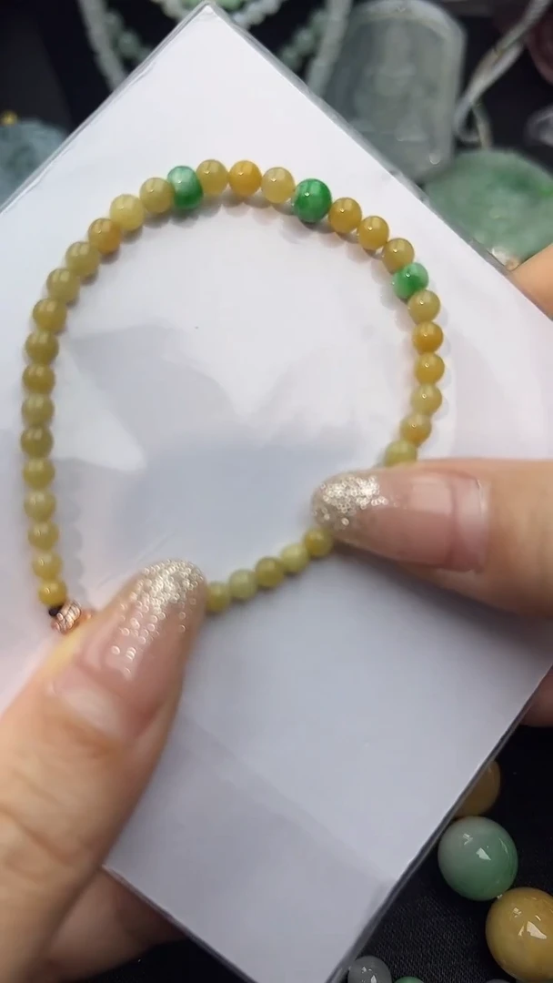 未镶嵌手串翡翠玉珠