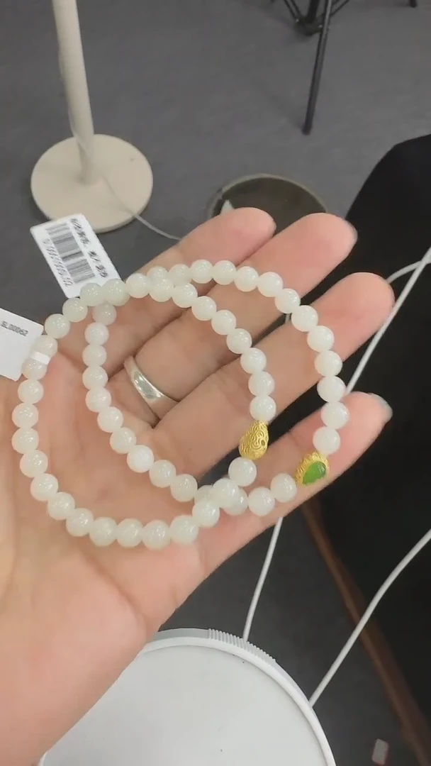 手串未镶嵌和田玉圆珠素圈多样性发一件