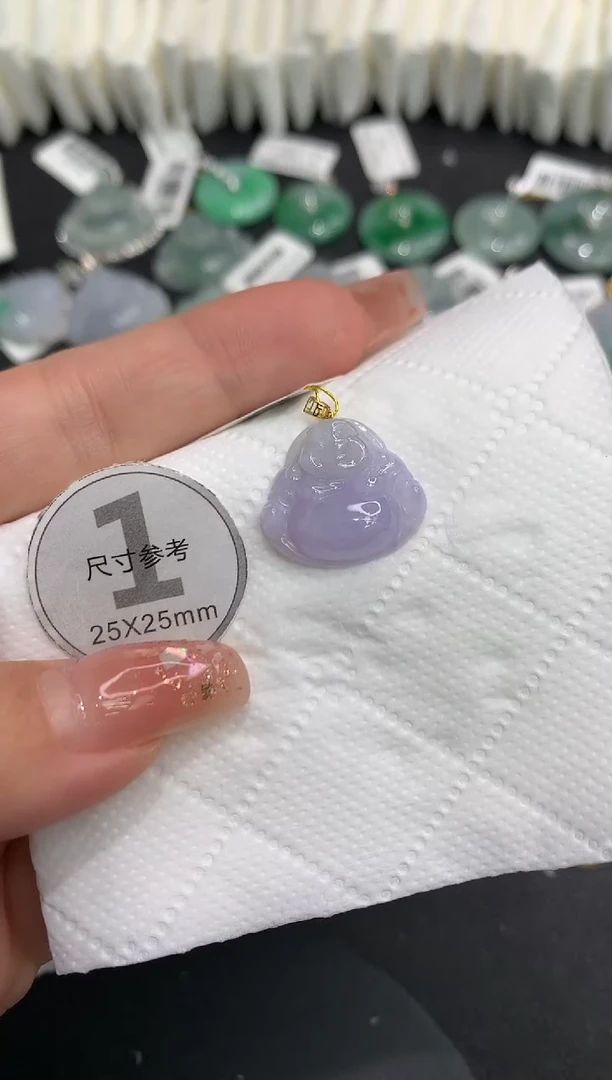 吊坠(不含链)18K金镶嵌翡翠111111111111