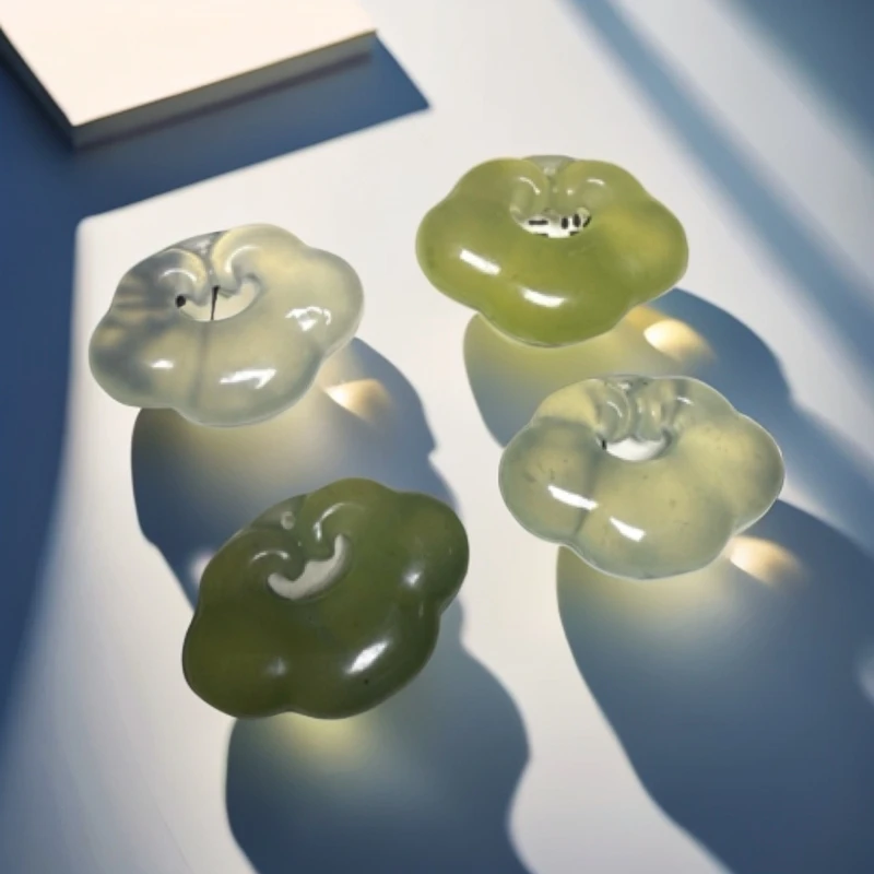 岫玉上品如意祥云平安挂件天然玉石吊坠颈饰