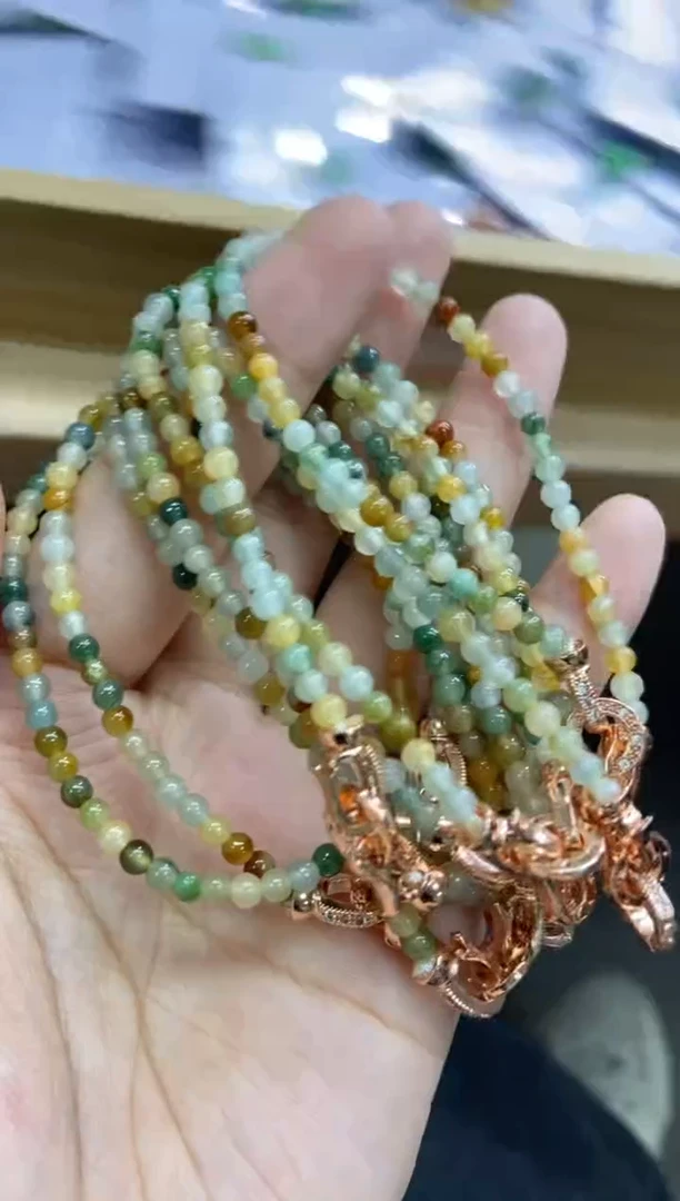 未镶嵌手串翡翠天然翡翠A货8多样性发一