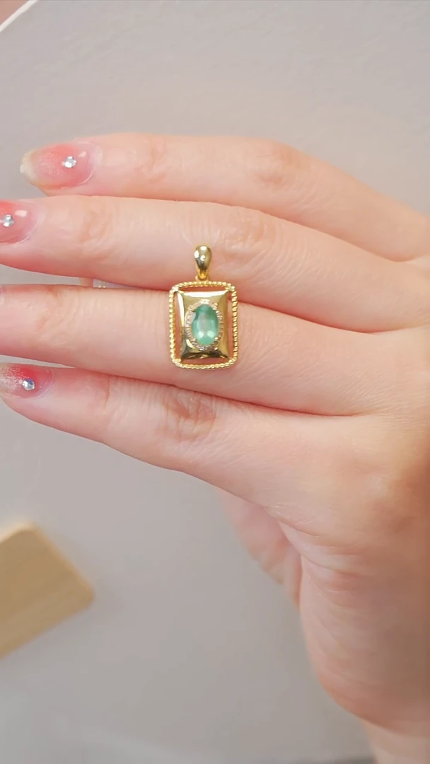 吊坠(不含链)18K金镶嵌祖母绿6【】