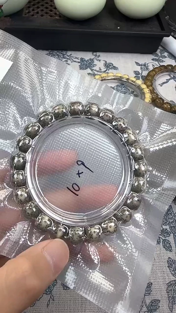 星月菩提手串56石玉料糯冰单圈10×9高透精工福利