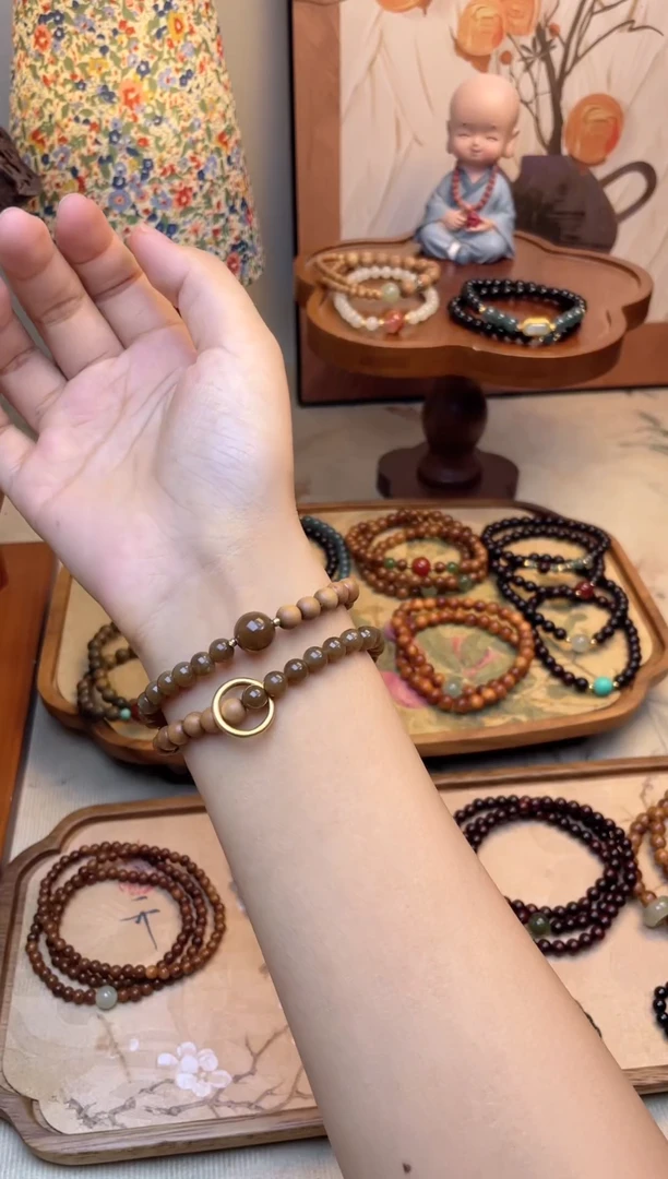 檀香木手串/手链老山檀双圈