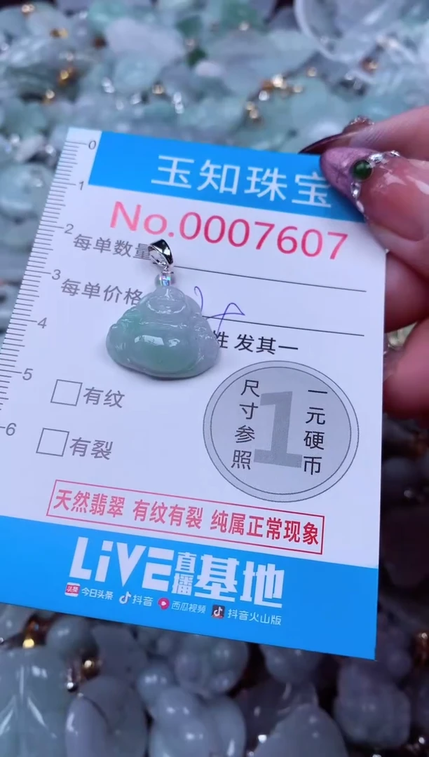 吊坠(不含链)未镶嵌翡翠7607