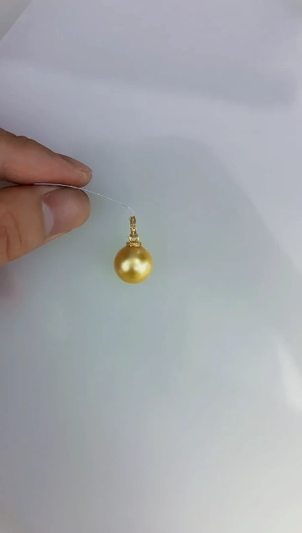 18K金镶嵌海水珍珠DA海水金珠吊坠13 ss113