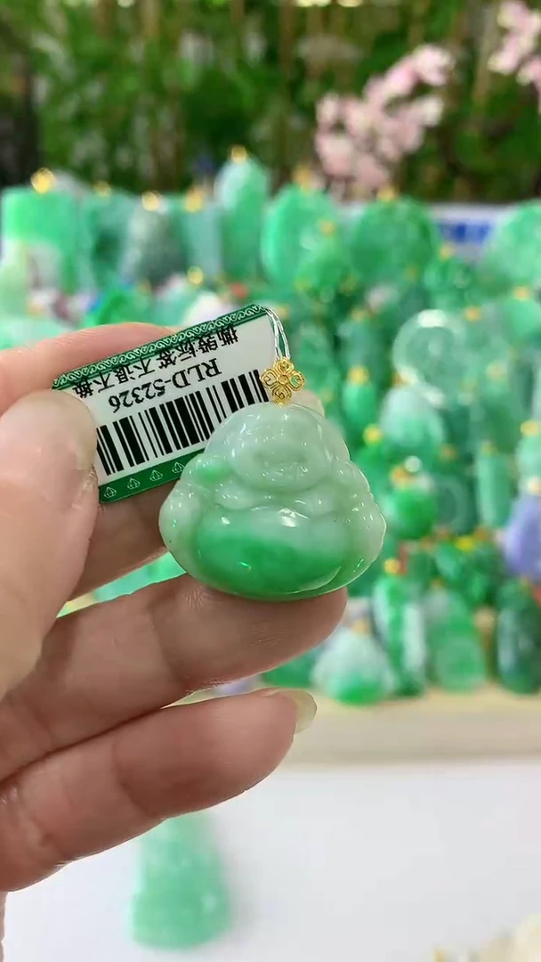 【闪购商品】翡翠颈饰18K金镶嵌挂件