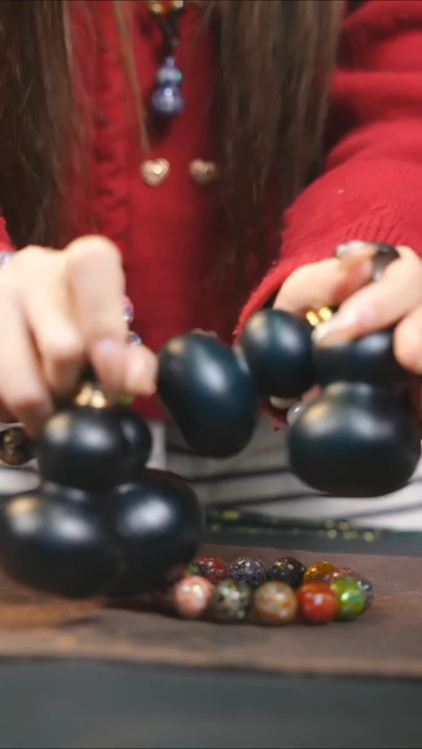 【闪购商品】WJ218大漆精致小手捻(开口）随缘发