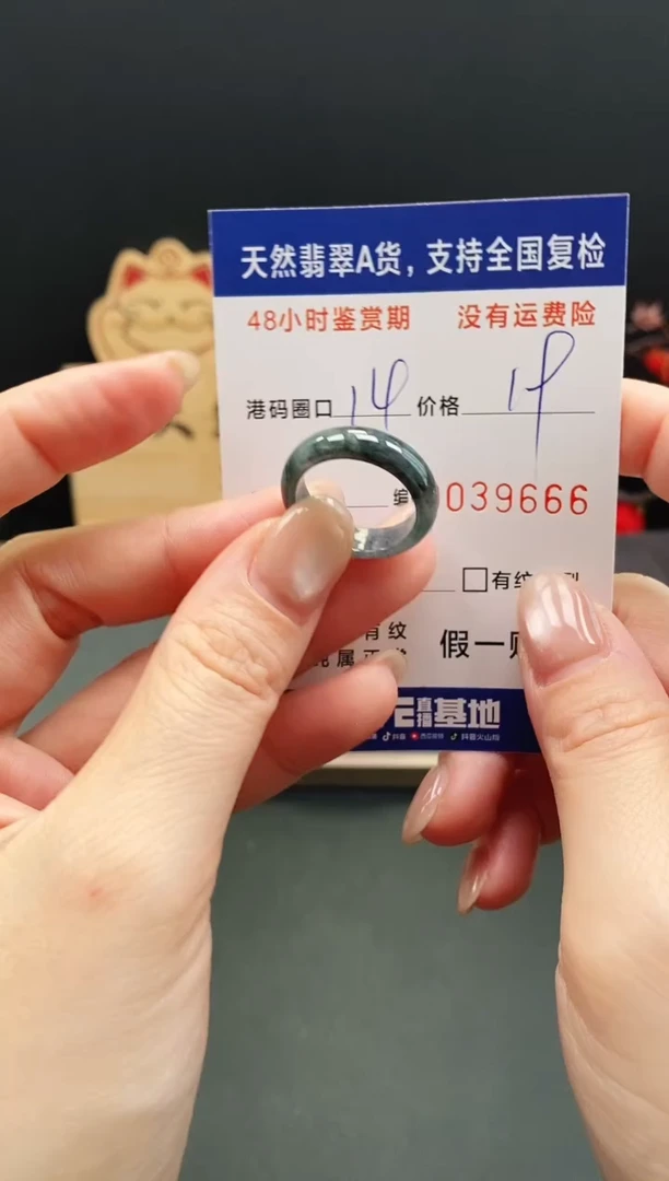 未镶嵌戒指翡翠9666