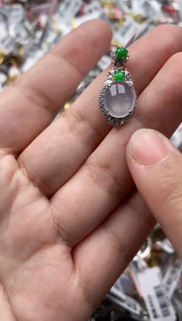 【闪购商品】翡翠戒指银S925镶嵌444444---6