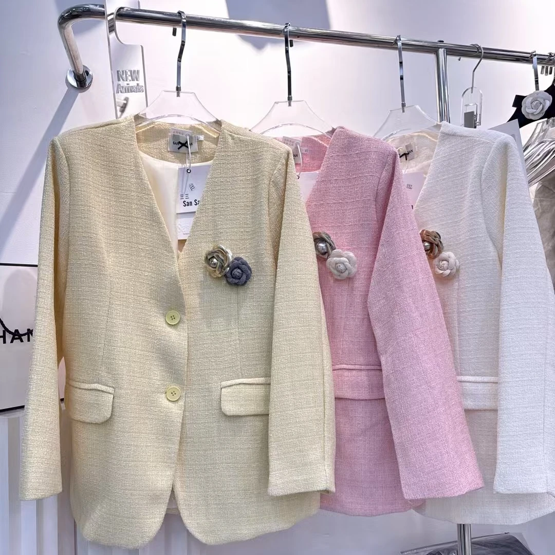 添禧家：早春新款时尚清新糖果色西服香风外套3