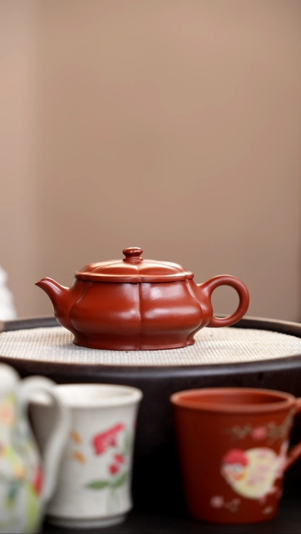茶壶紫砂朱泥筋囊菊蕾