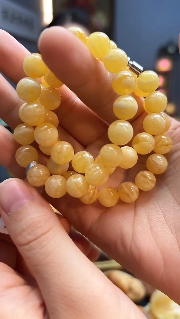 琥珀颈饰未镶嵌项链