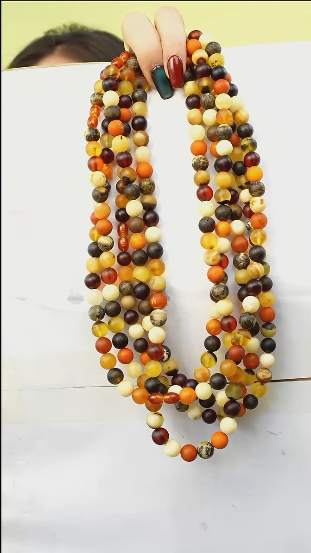 【闪购商品】琥珀颈饰未镶嵌多样性发一