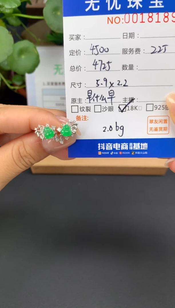 18K金镶嵌定制翡翠歆****ᵒA26