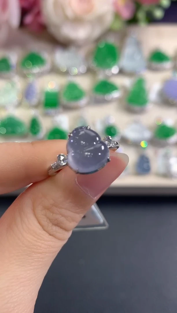 18K金镶嵌戒指翡翠d64ss