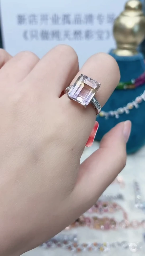 银S925镶嵌戒指水晶457ZB1202产品一个（多样性）