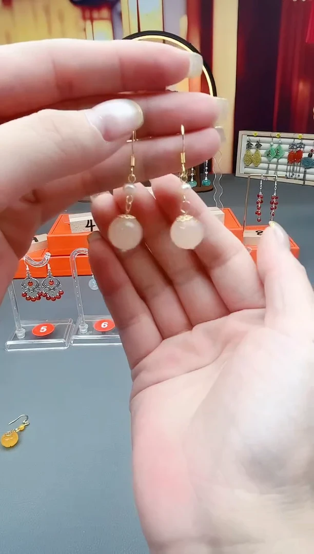 未镶嵌耳钉玛瑙/玉髓218