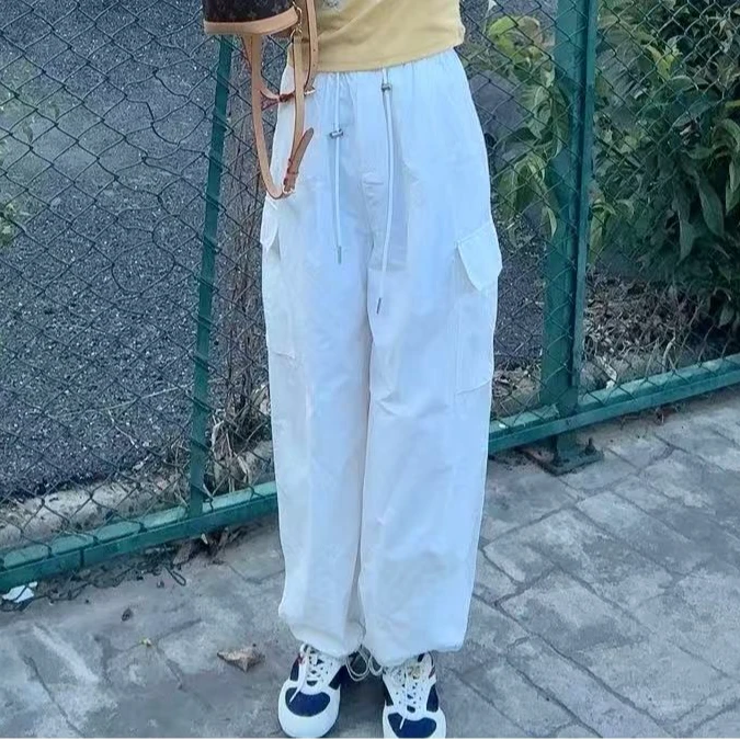 抽绳侧口袋工装裤