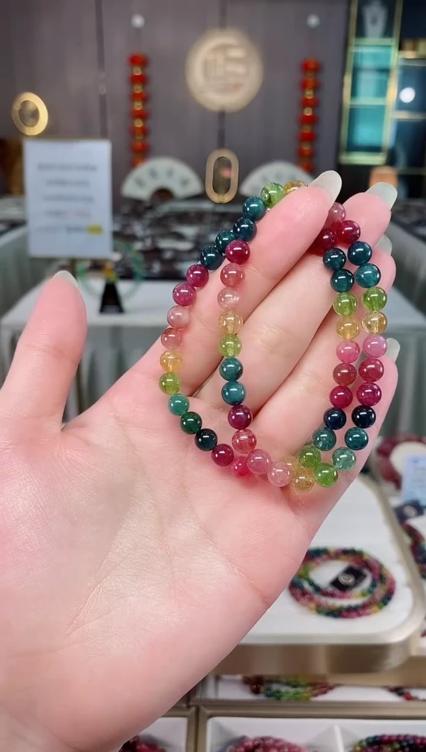 单圈手串6mm+未镶嵌碧玺（多样性发一条）