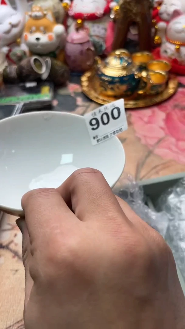 手工艺品琉璃X**n瓷器 白色瓷碟