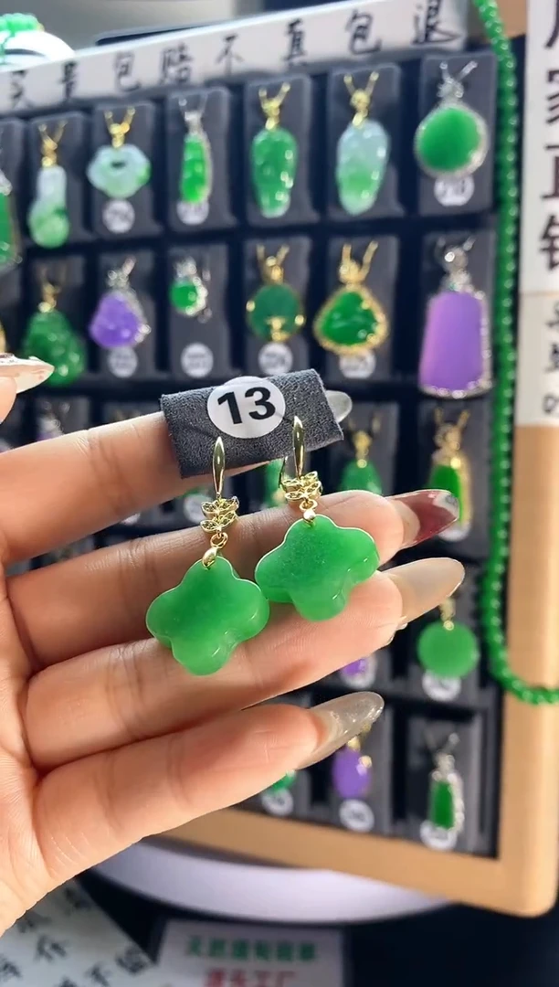 【闪购商品】翡翠颈饰银S925镶嵌13...