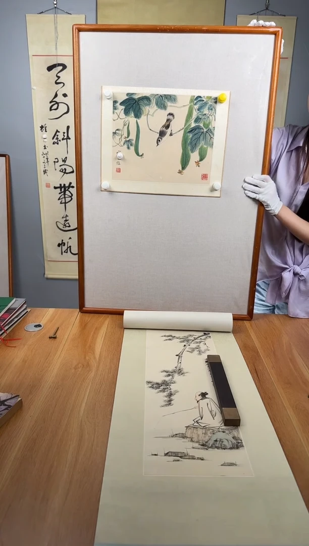 卡纸江老师手绘花鸟