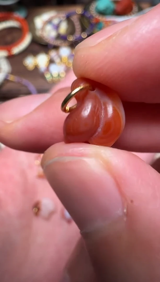 【闪购商品】玛瑙/玉髓颈饰未镶嵌珠改雕刻侧挂