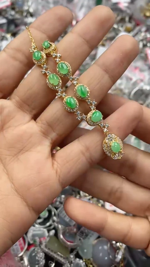 银S925镶嵌戒指翡翠666                 8