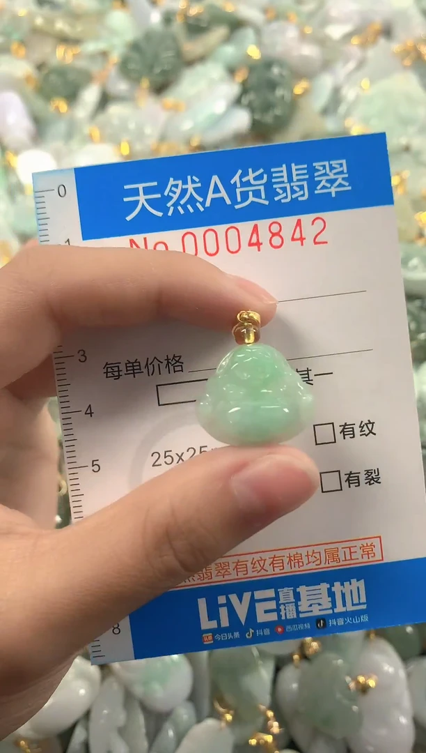 颈饰未镶嵌翡翠净货挂件-4842