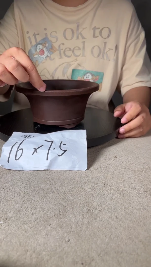 宜兴紫砂花盆小盆