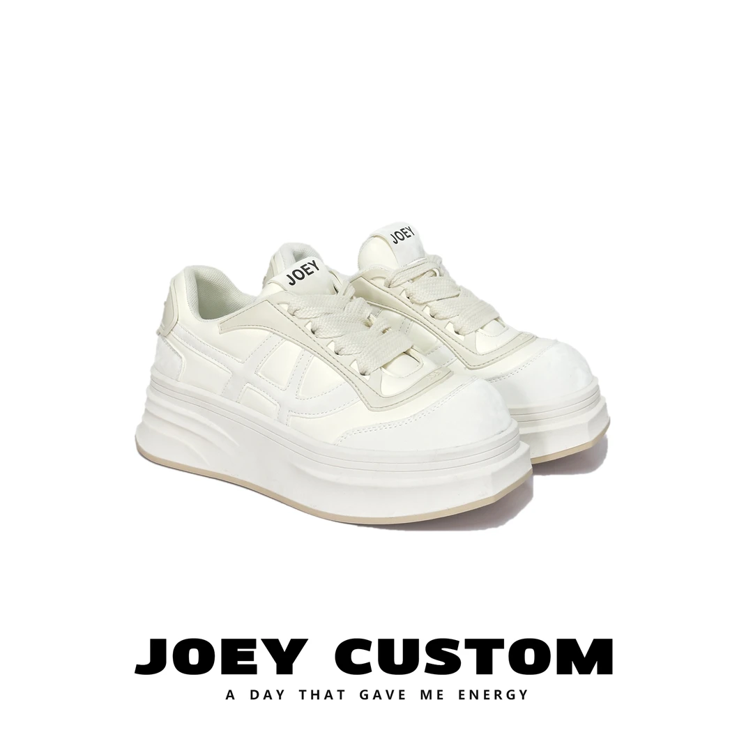 JOEY |~潮鞋女款新品羊皮面包板鞋厚底复古女鞋  33-01