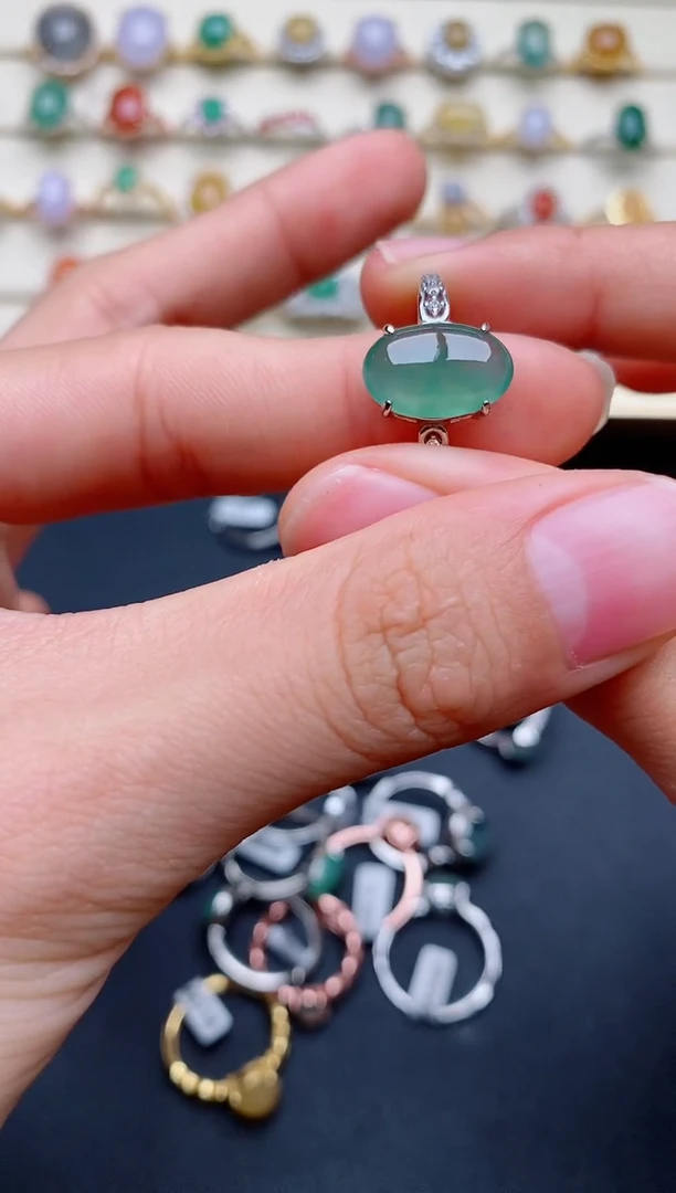 【闪购商品】翡翠戒指银S925镶嵌...........