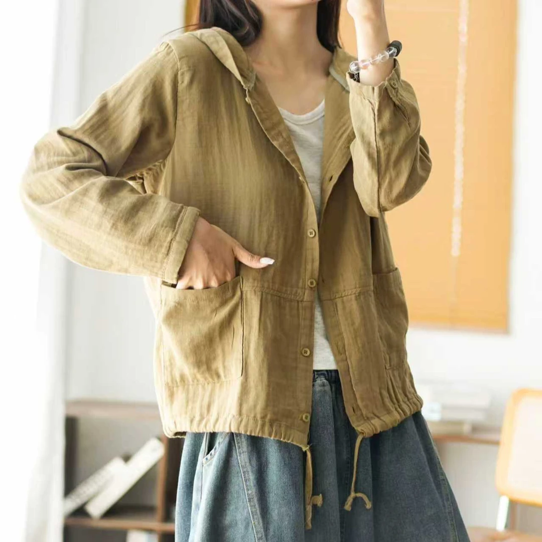 14792新款春秋休闲减龄百搭宽松显瘦纯色长袖衬衫