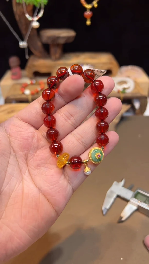 手链琥珀未镶嵌手饰@@E5891
