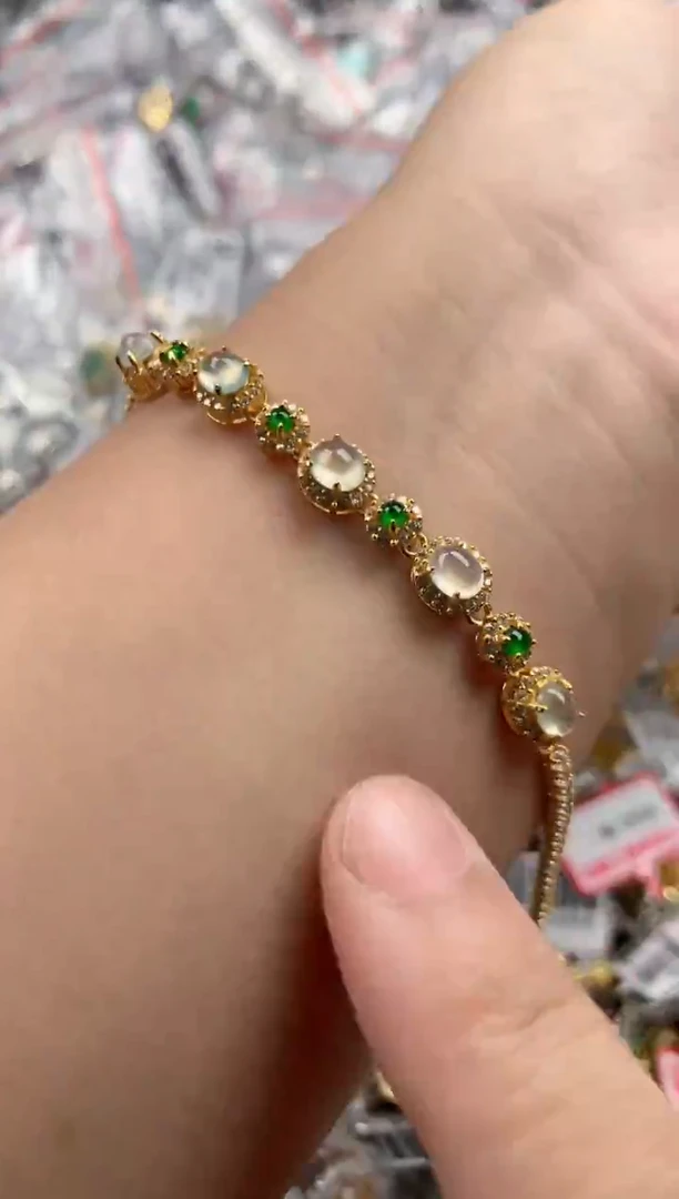 银S925镶嵌戒指翡翠111       9