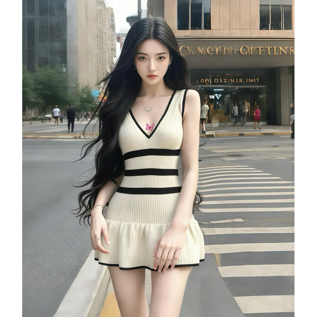 挂脖小众新款夏季时尚2025辣妹连衣裙气质时尚收腰显瘦纯欲温柔