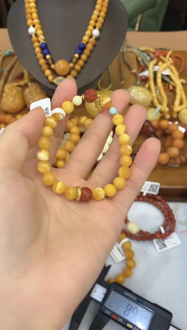 蜜蜡颈饰未镶嵌QS1465
