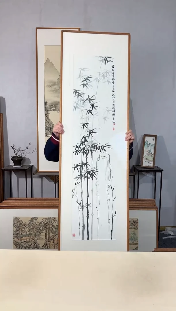 国画手绘*君子清风*52*172cm