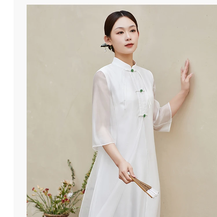 夏季复古茶艺中式气质改良女装禅意古风新中式汉服【F790】